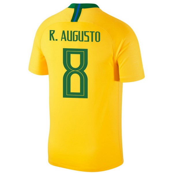 Camiseta Brasil 1ª R.Augusto 2018 Amarillo